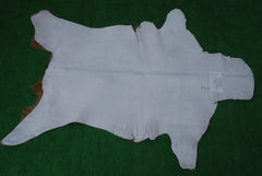 Goat Skin Rug: Tri-Color genuine Goat hide rug