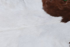 Handcrafted Dark Brown Goat Skin Rug – Authentic Elegance for Your Home