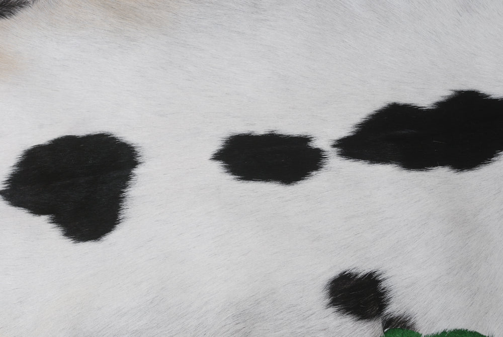 Luxury Black & White Genuine Goat Hide Rug - Premium Hair-On Goat Skin, Hypoallergenic, Non-Shedding, Eco-Friendly Décor for Modern Spaces - Celestial Leather Limited