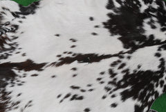 Black and White Handmade Goat Skin Rug – Rustic Charm for Your Home