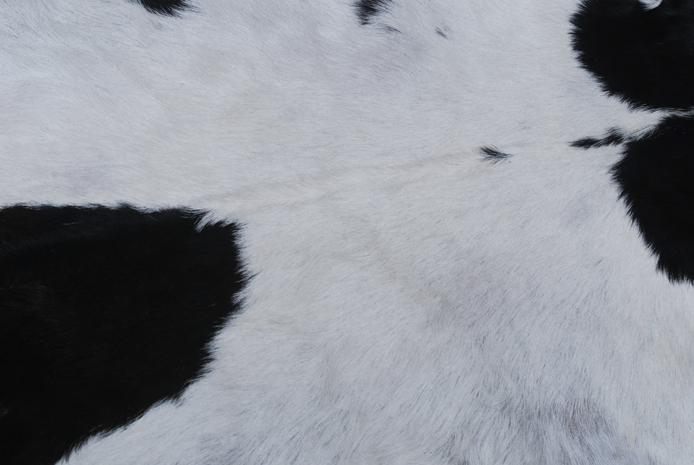 Hair-On Goat Skin Rug - Black and White Design for Unique Living Spaces - Celestial Leather Limited