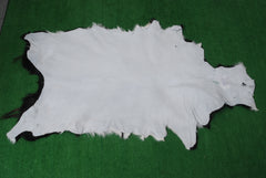 Genuine Goat Skin Rug - Black and White Pattern for Rustic Home Style