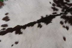 Luxurious Brown & White Goat Skin Rug - Soft, Durable, and Eco-Friendly - Handmade Pure Goat Skin Floor Rug - Non-Slip Suede Back