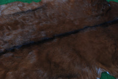 Dark Brown Rug - Soft, Durable, and Eco-Friendly - Handmade Pure Goat Skin Floor Rug - Non-Slip Suede Back