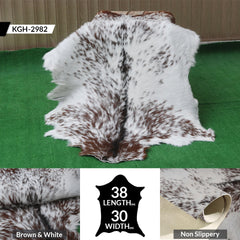 Authentic Hair-On Goat Skin Rug - Rich Dark Brown for Sophisticated Interiors