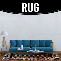 Luxurious Handmade Cowhide Patchwork Rug with Unique Design - Genuine Leather Area Rug for Home Décor & More