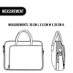 Luxury Cowhide Laptop Briefcase with Yellow Straps & Natural Fur - Stylish and Sustainable Business Bag for Unisex, Messenger Style