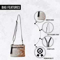 Luxurious Vegan Leather Crossbody Handbag with Gold Hardware - Unique Handcrafted Design - Adjustable Strap - Evening Bag - Multi-Colour - Celestial Leather Limited