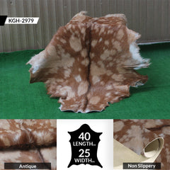 Luxurious Multicolour Goat Skin Rug - Handmade Pure Goat Skin Floor Rug, Soft & Pet-Friendly, Eco-Friendly - Unique Décor for Home