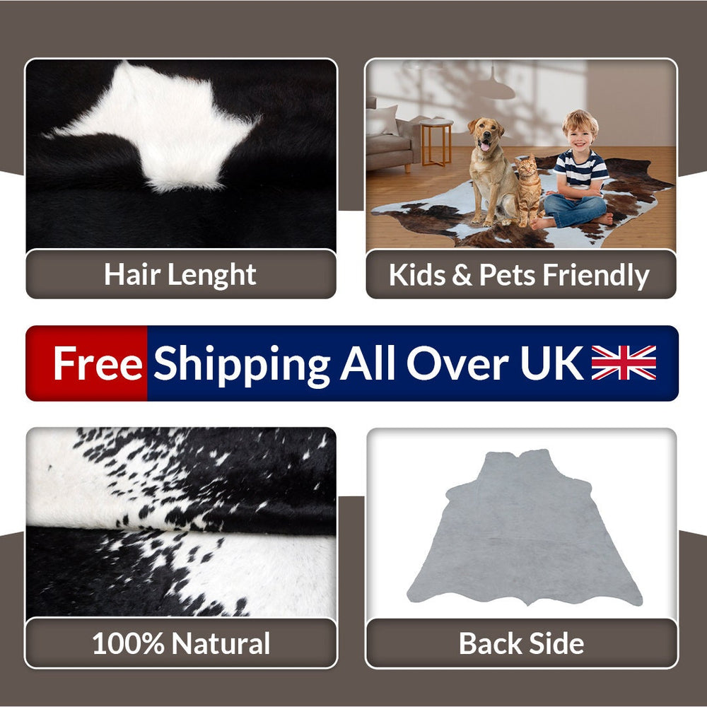Luxurious Natural Cowhide Leather Rug for Stylish Home Decor & Leather Crafts - Celestial Leather Limited