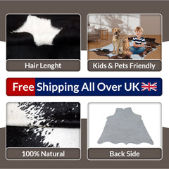 Luxurious Natural Cowhide Leather Rug for Stylish Home Decor & Leather Crafts - Celestial Leather Limited
