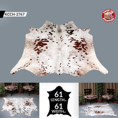 Luxury Brown & White Large Cowhide Rug Hypoallergenic Non-Slip Non-Shedding Soft Natural Hair Free Shipping Top Quality Rug - Celestial Leather Limited