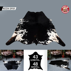Luxury Dark Brown Cowhide Rug - Handcrafted Hypoallergenic Rug with Natural Dark Brown Hair for Bedroom/Living Room - Medium Size (16-20 sq - Celestial Leather Limited