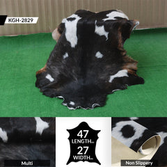 Luxurious Multicolour Goat Skin Rug - Handmade Pure Goat Skin Floor Rug, Soft & Pet-Friendly, Eco-Friendly - Unique Décor for Home