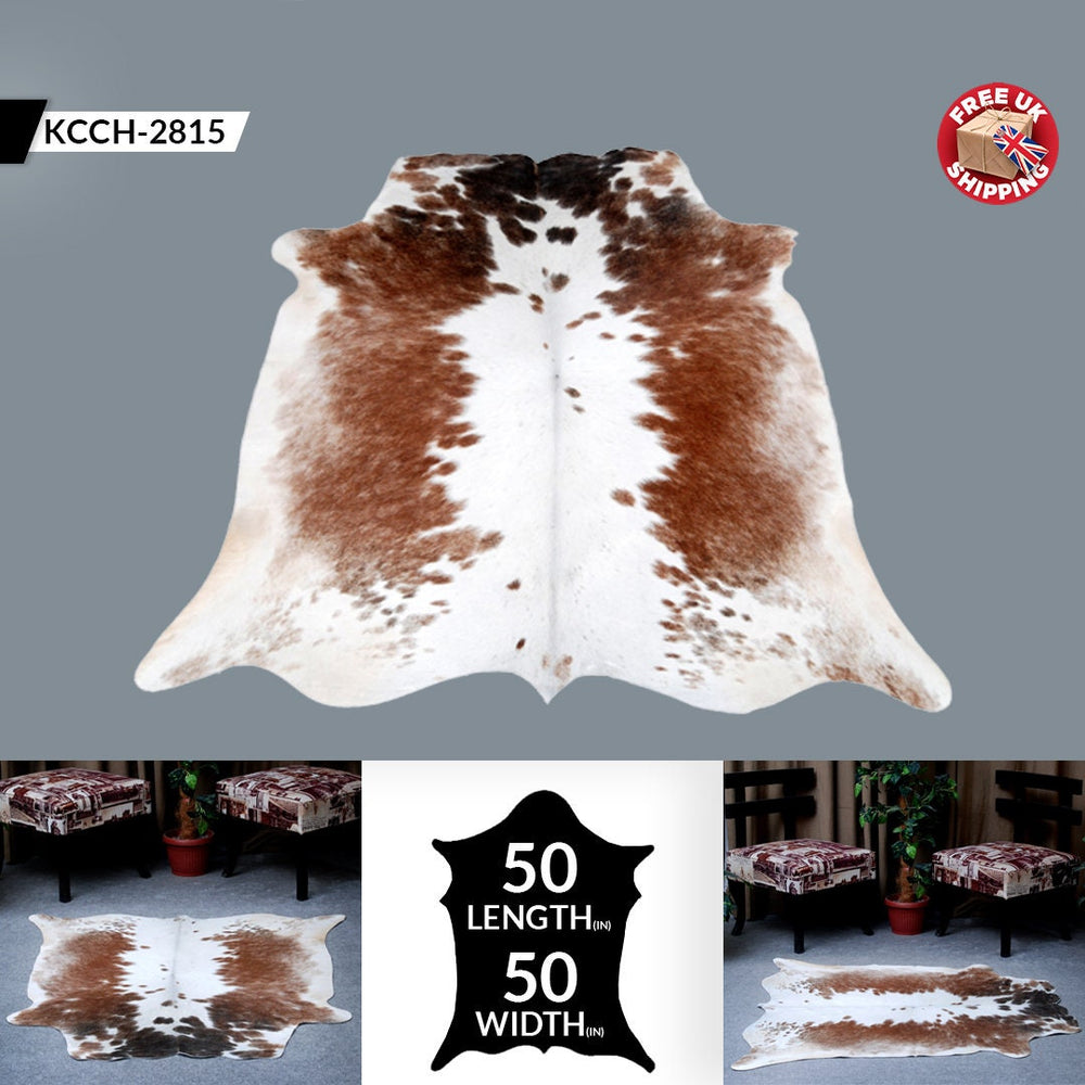 Luxury Black and White Cowhide Rug | Hypoallergenic | Non-Slip Suede Backing | Handcrafted | Unique Beauty | Durable & Versatile - Celestial Leather Limited