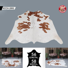 Luxury Brown & White Cowhide Rug for Bedroom - Living Room - Hypoallergenic, Non-Slip, Non-Shedding - Top Quality - Free Shipping in UK - Celestial Leather Limited