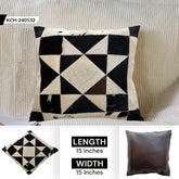Rustic Elegance: Luxurious Multicolor Cowhide Patchwork Cushion Cover - Handmade Hypoallergenic Design - Celestial Leather Limited