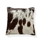 Stylish Rustic Cowhide Cushion Cover | Natural Hair-on Leather | Black White Pattern | Eco-friendly Decor Piece for Home