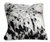 Natural Exotic Cowhide Hair-on Leather Cushion Covers - Rustic Decorative Home Accent with Eco-Friendly Style & Durability