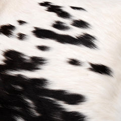 Luxurious Handmade Brown & White Cowhide Cushion Cover with Animal Print - Rustic Elegance for Home Decor