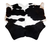 Handcrafted Multicolour Cowhide Rug | Hypoallergenic Small Area Rug with Animal Print | Non-Shedding, Non-Slippery Suede Back | Free - Celestial Leather Limited