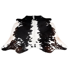 Luxurious Handcrafted Brown and White Cowhide Rug | Medium Size with Non-Slip Backing | Hypoallergenic and Unique Natural Beauty - Celestial Leather Limited