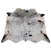 Luxury Grey and White Cowhide Rug - Hypoallergenic, Non-Slip, Non-Shedding, Unique Natural Beauty - Free Shipping across UK! - Celestial Leather Limited