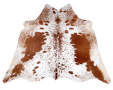Luxury Brown & White Cowhide Rug with Non-Slip Backing | Hypoallergenic - Non-Shedding | Handcrafted from 100% Natural Hides | Free Shipping - Celestial Leather Limited