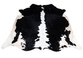 Luxurious Black & White Cowhide Rug | Large Spotted Hair Rug for Bedroom/Living Room | Hypoallergenic - Non-Slip Suede Back | Unique Natural - Celestial Leather Limited