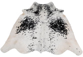 Luxurious Black & White Cowhide Rug | Hypoallergenic - Non-Slip Suede Back | Premium Quality - Unique Natural Beauty | Ideal for Bedroom - Celestial Leather Limited