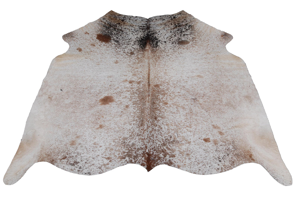 Luxurious Handcrafted Grey & White Cowhide Rug with Hypoallergenic Backing - Unique Natural Beauty for Home Decor - Celestial Leather Limited