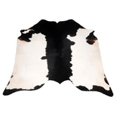 Luxurious Black and White Cowhide Rug | Large Hypoallergenic Centerpiece Decor | Unique Natural Beauty | Free Shipping in UK | Premium - Celestial Leather Limited