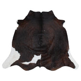 Luxuriously Handcrafted Dark Brown & White Cowhide Rug - Hypoallergenic, Durable, Unique Medium Area Rug for Rustic Charm - Celestial Leather Limited