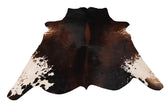 Luxury Medium Cowhide Rug - Classic Brown & White Natural Hair Rug for Bedroom/Living Room - Hypoallergenic, Durable, Handcrafted Beauty - Celestial Leather Limited
