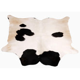 Luxurious Handcrafted Brown and White Cowhide Rug with Hypoallergenic Backing - Unique Beauty and Timeless Style for Living Room or Bedroom - Celestial Leather Limited