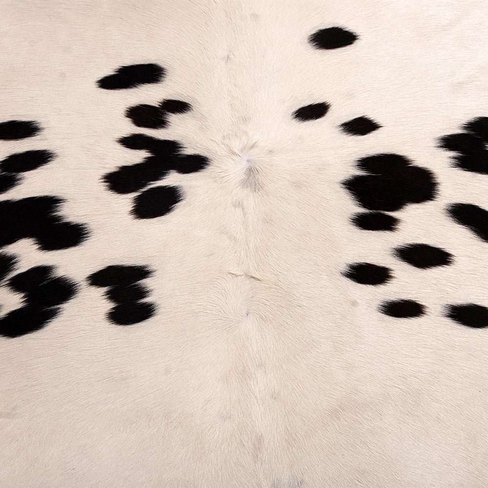 Luxuriously Soft Medium Brown & White Cowhide Rug | Hypoallergenic - Durable with Unique Animal Pattern | Handcrafted Natural Hide for - Celestial Leather Limited