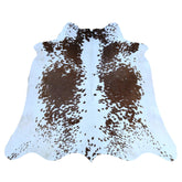 Handcrafted Luxury Medium Cowhide Rug | Classic Brown & White | Hypoallergenic, Non-Slip Backing | Unique Natural Beauty | Durable - Celestial Leather Limited