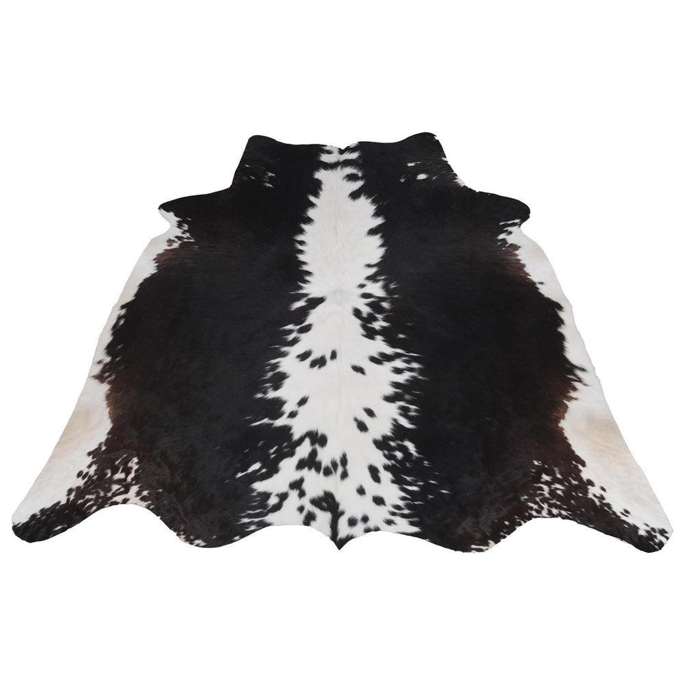 Luxurious Medium Cowhide Rug - Classic Brown & White - Handcrafted, Hypoallergenic, Durable, Unique Animal Pattern - Perfect for Living Room - Celestial Leather Limited