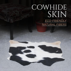 Luxurious Small Animal Print Cowhide Rug - Hypoallergenic, Non-Slip, Non-Shedding - Handcrafted from Premium Hides - Free Shipping in UK - Celestial Leather Limited
