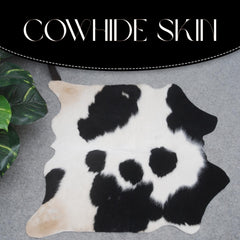 Luxurious Small Animal Print Cowhide Rug - Hypoallergenic, Non-Slip, Non-Shedding - Handcrafted from Premium Hides - Free Shipping in UK - Celestial Leather Limited