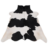 Luxury Black and White Cowhide Rug - Hypoallergenic Medium Hair on Salt & Pepper Rug for Home Decor - Unique, Durable, Handcrafted Elegance - Celestial Leather Limited
