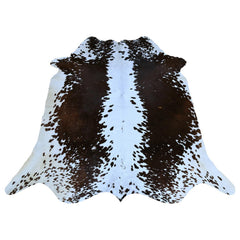 Luxurious Brown & White Cowhide Rug - Hypoallergenic, Non-Slip, Non-Shedding - Perfect for Bedroom - Living Room - Free UK Shipping - Celestial Leather Limited