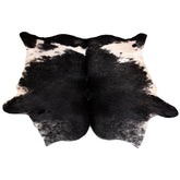 Luxury Hypoallergenic Cowhide Rug with Non-Slip Suede Back - Brown & White - Large Size - Ideal for Bedroom and Living Room - Free Shipping - Celestial Leather Limited