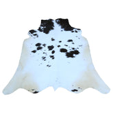 Luxury Brown & White Cowhide Rug for Elegant Home Decor - Hypoallergenic, Non-Slip Backing, Non-Shedding - Large Size, Free UK Shipping - Celestial Leather Limited