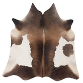 Luxurious Brown and White Cowhide Rug - Hypoallergenic, Non-Slip Backing, Non-Shedding - Perfect for Upholstery and Home Décor - Celestial Leather Limited