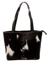 Luxurious Handmade Black And White Cowhide Shoulder Bag - Stylish Leather Cowskin Purse For Women, Perfect For Daily Use