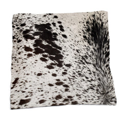 Luxury Handmade Brown and White Cowhide Accent Cushion Cover for Sofa - Rustic Elegance and Natural Beauty for Home Decor - Celestial Leather Limited