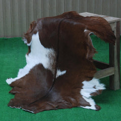 Luxurious Dark Brown & White Goat Skin Rug - Handmade from 100% Pure Goat Skin, Non-Shedding, Hypoallergenic, Eco-Friendly & Kid-Friendly - Celestial Leather Limited