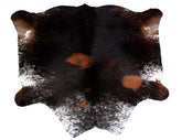 Luxurious Large Dark Brown Cowhide Rug for Bedroom or Living Room - Hypoallergenic, Non Slippery Suede Back, Non Shedding - Free Shipping in