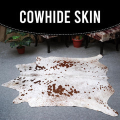 Luxury Brown & White Large Cowhide Rug Hypoallergenic Non-Slip Non-Shedding Soft Natural Hair Free Shipping Top Quality Rug - Celestial Leather Limited